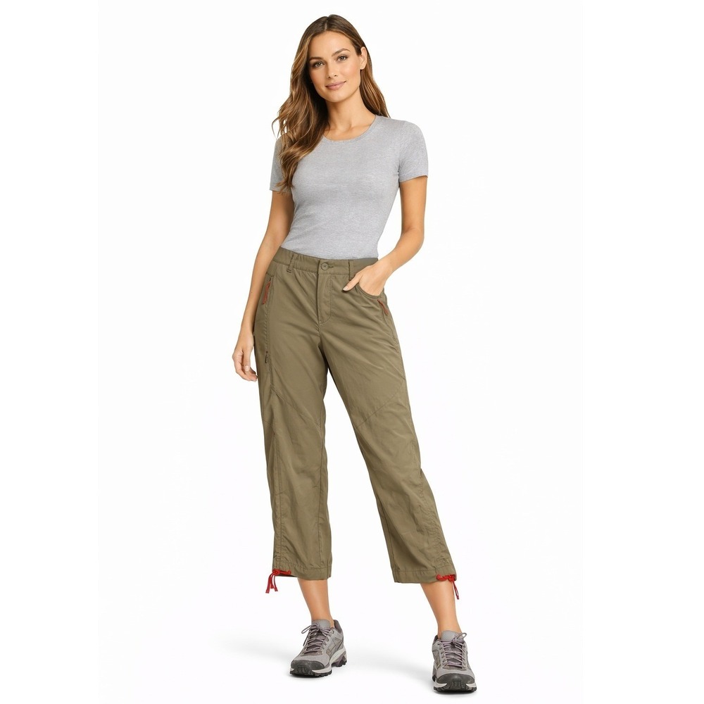 *NWT* Eddie Bauer Travex Trekking Capris‎ Women 10 Brown Hiking Outdoor Travel